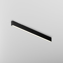 Maytoni Technical LL311043 Минималистичный накладной линейный 100 см LED-светильник в стиле хай-тек, 20 Вт, 3000К, CRI 90, 1100 лм, 120°, 220V, металл черный матовый алюминий, рассеиватель белый акриловый, 1000x67x35мм