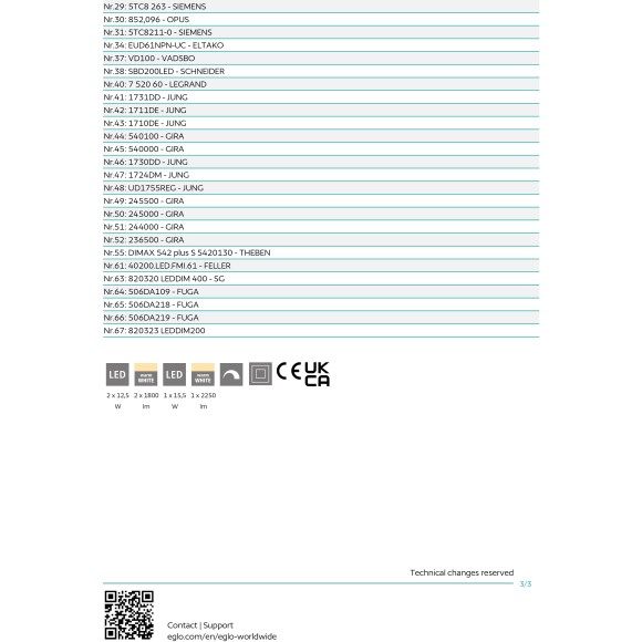 Eglo Boyal 99624 Диммируемый подвесной потолочный LED-светильник-люстра в стиле эко-лофт, (12.5+12.5)+15.5 Вт, 3000К, CRI90, 3600+2250лм, 220В, раздельное включение, материалы - дерево, черная сталь и белые керамические рассеиватели