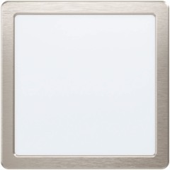 99169 Светодиодный встраиваемый светильник FUEVA 5, 17W (LED), 216х216, ET26, 2000lm, 3000K, сталь, никель