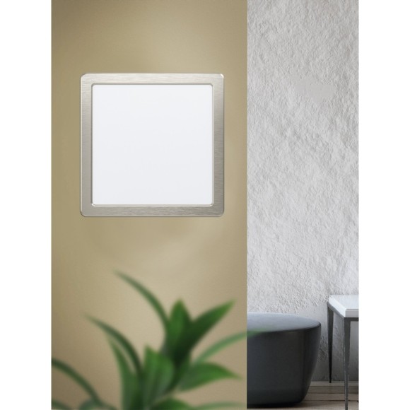 99169 Светодиодный встраиваемый светильник FUEVA 5, 17W (LED), 216х216, ET26, 2000lm, 3000K, сталь, никель