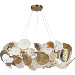 SL1518.303.10 Светильник подвесной ST-Luce Латунь/Белый G9 10*5W 4000K DAHLIA SL1518.303.10 Светильник подвесной ST-Luce Латунь/Белый G9 10*5W 4000K DAHLIA