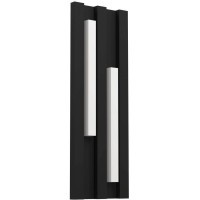 900118 Уличный настенный светильник FANDINA, LED 2X4,5W, 1000lm, IP55, L145, H415, A55, сталь с цинковым покрытием, черный/пластик, белый