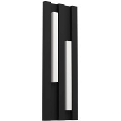 900118 Уличный настенный светильник FANDINA, LED 2X4,5W, 1000lm, IP55, L145, H415, A55, сталь с цинковым покрытием, черный/пластик, белый