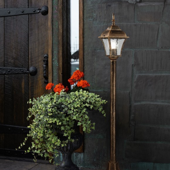 SL082.205.01 Светильник уличный наземный ST-Luce Бронза/Бронза, Прозрачный E27 1*60W DOMENICO