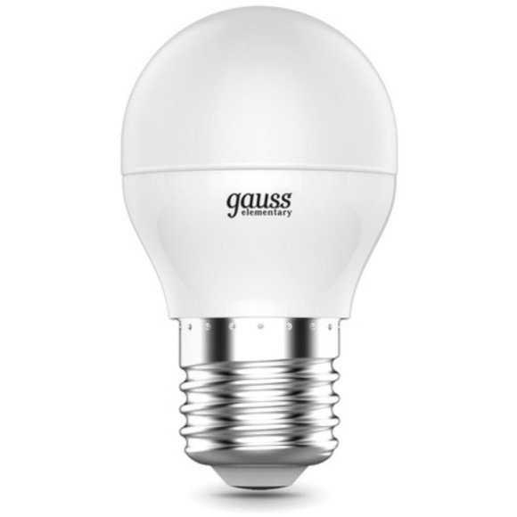 53216 Лампа Gauss LED Elementary Шар 6W E27 420lm 3000K 1/10/100