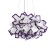 10231/530 Purple LOFT IT CLIZIA Подвесной светильник с белым металлическим основанием и фиолетово-белым пластиковым плафоном, 3 x E27, Ø530 мм
