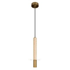 10583A Bronze LOFT IT EVEREST Подвесной светильник, LED 3,3 Вт, 3000 К, 300 Лм, бронзовое металлическое основание, бежевый плафон из травертина