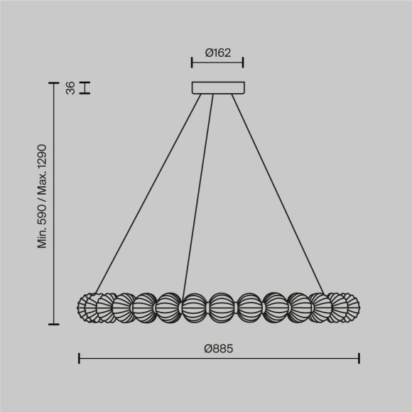 Подвесной светильник Amulet MOD555PL-L30CH4K