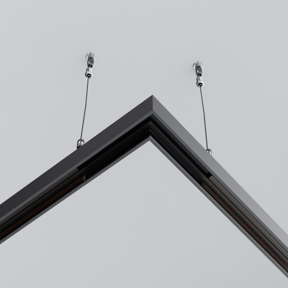 Угловой коннектор для низкопрофильного накладного шинопровода Maytoni Exility TRAM034CL-41B