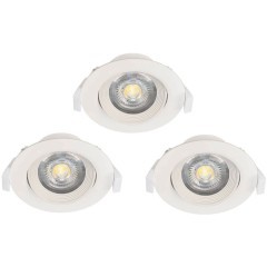 32896 Комплект светодиодных встраиваемых светильников регулируемых SARTIANO, 3х5W(LED), 3х470lm, Ø90, ET45, плас 32896 Комплект светодиодных встраиваемых светильников регулируемых SARTIANO, 3х5W(LED), 3х470lm, Ø90, ET45, плас
