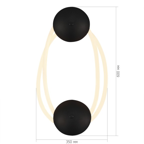 SL6102.421.30 Светильник настенный ST-Luce Черный/Белый LED 1*30W 3000K SAGRATO