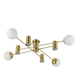 SLE1105-302-08 Светильник потолочный Латунь/Белый GU10+E27 4+4*5+60W RAITO SLE1105-302-08 Светильник потолочный Латунь/Белый GU10+E27 4+4*5+60W RAITO