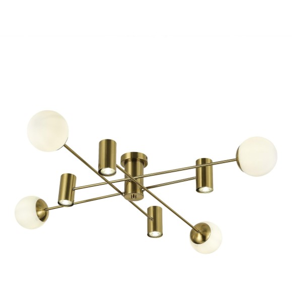 SLE1105-302-08 Светильник потолочный Латунь/Белый GU10+E27 4+4*5+60W RAITO SLE1105-302-08 Светильник потолочный Латунь/Белый GU10+E27 4+4*5+60W RAITO