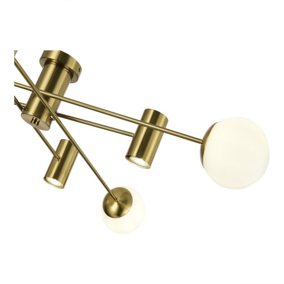 SLE1105-302-08 Светильник потолочный Латунь/Белый GU10+E27 4+4*5+60W RAITO SLE1105-302-08 Светильник потолочный Латунь/Белый GU10+E27 4+4*5+60W RAITO