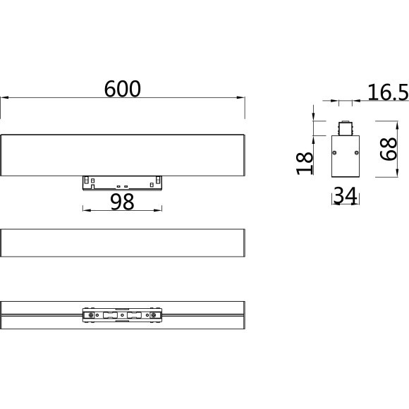 TR012-2-20W3K-B Трековый магнитный светодиодный светильник Maytoni Gravity CRI90+ 3000К 1450Лм 120° 20Вт