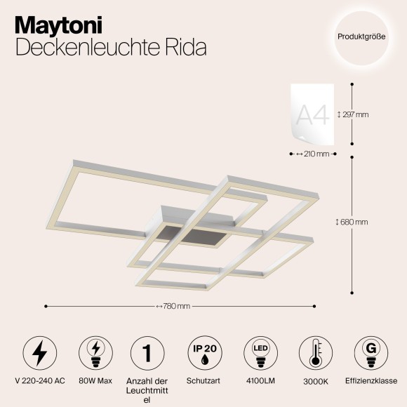 Люстра потолочная Maytoni MOD015CL-L80W Rida светодиодная 3xLED 80W Люстра потолочная Maytoni MOD015CL-L80W Rida светодиодная 3xLED 80W