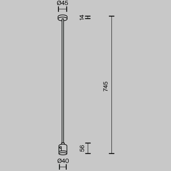 Крепление потолочное с прямым коннектором питания Maytoni Flarity TRA159C-IPC1-PT