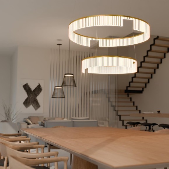 4678-6P, подвесная люстра, D600xH505/1500, LEDx50W, 3100LM, 3000K, IP20, included