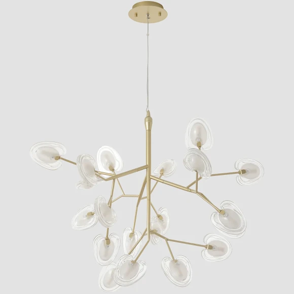 SOLE SP20 GOLD 3021/220 Crystal Lux Подвесной светильник золотой с прозрачными и белыми стеклянными плафонами, 20 x G4, 3 Вт