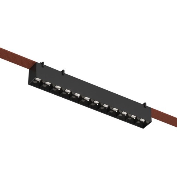 DK5670-BK Cветильник для трека-ремня Belty Smart, серия Grill, со светодиодом, L323*W40*H45мм, 48V DC, 12W, RA90, 24°, 2700-6000K, IP20, черный, алюминий