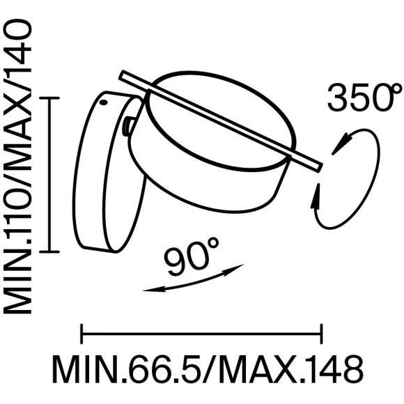 Настенный светильник (бра) Maytoni MOD180WL-L4W3K